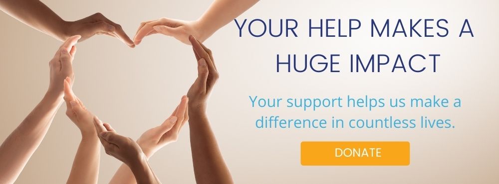 A banner with a "donate" button that takes you to a donation page.