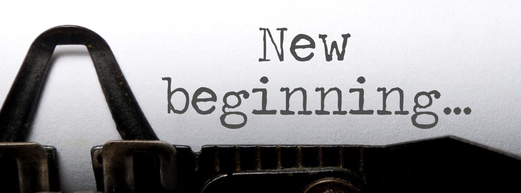 Typewriter typing out the phrase' New Beginning..."