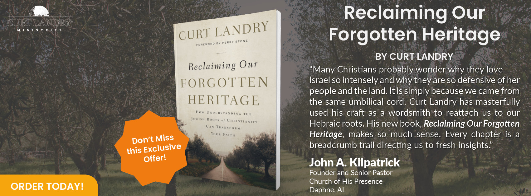 Click here to get your copy of "Reclaiming Our Forgotten Heritage" today! 