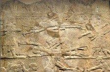 Portion of relief depicting Elamites being tortured.