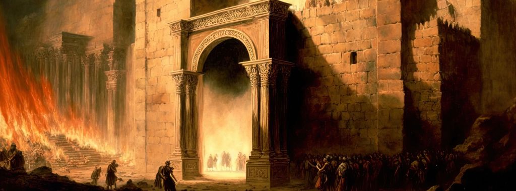 The ancient Jewish Temple that was destroyed on Tisha B’Av. 
