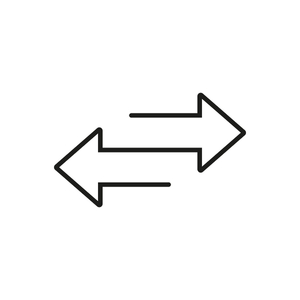 Two arrows, one pointing to the right and one pointing to the left.